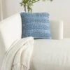 18"x18" Life Styles Woven Striped Square Throw Pillow Ocean Blue - Mina Victory