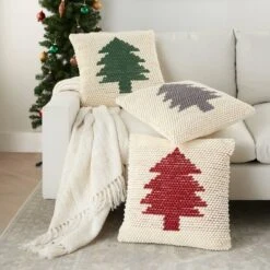 20"x20" Oversize Christmas Tree Loops Square Throw Pillow Ivory/Gray - Mina Victory 11 20"x20" Oversize Christmas Tree Loops Square Throw Pillow Ivory/Gray - Mina Victory -Mina Comfort Outlet Store GUEST 02ab311e 973f 4a27 9176 5aaddc270be8