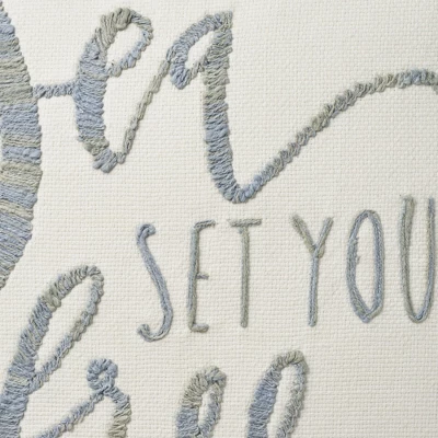 Mina Victory Life Styles Sea Set Free 18" X 18" White Indoor Pillow Cover 3 Mina Victory Life Styles Sea Set Free 18" X 18" White Indoor Pillow Cover - Image 3