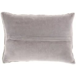 10"x14" Luminescence Beaded Vertical Striped Lumbar Throw Pillow Pewter - Mina Victory -Mina Comfort Outlet Store GUEST 0bd65d13 1d86 4e45 bbf8 9732a6601820