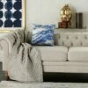 Mina Victory Sofia Metallic Marble 18" X 18" Indoor Throw Pillow