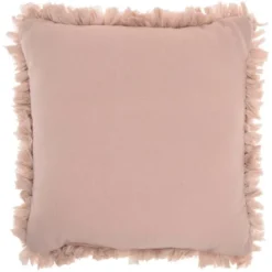 17"x17" Shag Chindi Short Cut Square Throw Pillow Blush - Mina Victory -Mina Comfort Outlet Store GUEST 11903450 b8d4 4490 91cf 1da18cdc310a