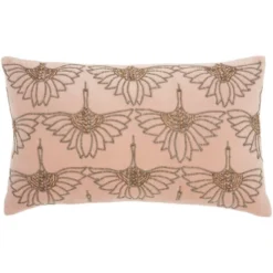 12"x20" Sofia Beaded Flowers Lumbar Throw Pillow - Mina Victory -Mina Comfort Outlet Store GUEST 11d4e8fb c53e 497c 955a cfdfadd28c1f