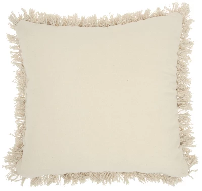 Mina Victory Life Styles Loop Stripe Center Natural Throw Pillow - Off-White 18"X18" 2 Mina Victory Life Styles Loop Stripe Center Natural Throw Pillow - Off-White 18"X18" - Image 2