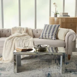 20"x20" Oversize Life Styles Printed Triangles Square Throw Pillow Navy - Mina Victory -Mina Comfort Outlet Store GUEST 11f43429 4021 4ea6 8566 0fcbacc8d58f