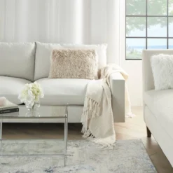 Yarn Shimmer Shag Throw Pillow - Mina Victory -Mina Comfort Outlet Store GUEST 199c4ae7 be91 4014 b684 f30e79703ae8