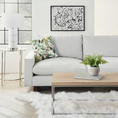 18"x18" Reversible Indoor/Outdoor Jungle And Cubes Pattern Square Throw Pillow - Mina Victory 2 18"x18" Reversible Indoor/Outdoor Jungle And Cubes Pattern Square Throw Pillow - Mina Victory - Image 2