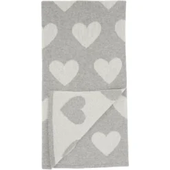 Mina Victory Plush Lines Metallic Hearts 30" X 40" Indoor Throw Blanket -Mina Comfort Outlet Store GUEST 1bf36495 115e 4f52 8feb c9befc630081