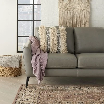 Mina Victory Life Styles Diamond Stripe Texture Throw Pillow 1 Mina Victory Life Styles Diamond Stripe Texture Throw Pillow