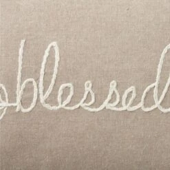 Mina Victory Life Styles Embroidrd Blessed 12" X 21" Natural Indoor Pillow Cover -Mina Comfort Outlet Store GUEST 1e5ab13f 2eff 4aa4 a163 e2a0dfe3d1be