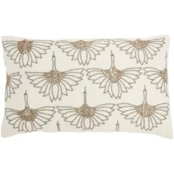 12"x20" Sofia Beaded Flowers Lumbar Throw Pillow - Mina Victory -Mina Comfort Outlet Store GUEST 1e88c6db 2f2d 412c 88d3 81576c406dbe