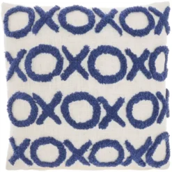 18"x18" Life Styles Tufted 'XOXO' Square Throw Pillow - Mina Victory -Mina Comfort Outlet Store GUEST 1f58105e 4bff 421b a45f f353d3d2e32c