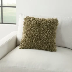 17"x17" Shag Chindi Short Cut Square Throw Pillow Sage - Mina Victory 10 17"x17" Shag Chindi Short Cut Square Throw Pillow Sage - Mina Victory -Mina Comfort Outlet Store GUEST 250c7f76 7031 44ac 85dc ae81115309e7