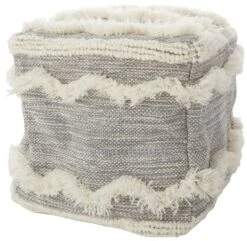 Mina Victory Life Styles Woven Chevron 16" X 16" X 16" Indoor Pouf -Mina Comfort Outlet Store GUEST 349363d0 950c 4b4e b07a e49c9efeb256
