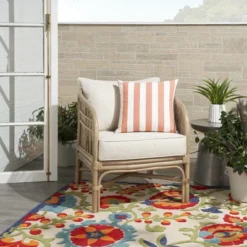 Mina Victory Multi Stripes Reversible Indoor Outdoor Throw Pillow -Mina Comfort Outlet Store GUEST 3733a454 7a6e 4c67 bf09 f10bcf528e8d