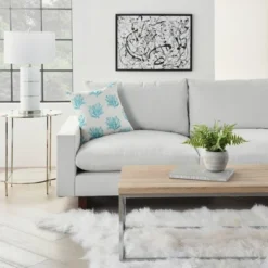 18"x18" Reversible Indoor/Outdoor Coral And Dotted Square Throw Pillow Turquoise - Mina Victory -Mina Comfort Outlet Store GUEST 3a8708c3 22c8 4841 bb9c b91fea3759a4