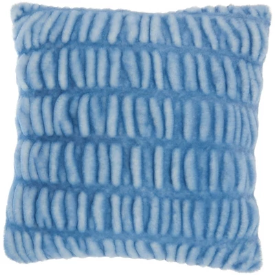 20"x20" Oversize Faux Fur Ruched Rabbit Square Throw Pillow - Mina Victory 6 20"x20" Oversize Faux Fur Ruched Rabbit Square Throw Pillow - Mina Victory - Image 6