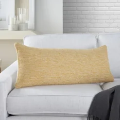 Mina Victory Life Styles Woven Cotton Solid 12" X 30" Indoor Throw Pillow -Mina Comfort Outlet Store GUEST 3c765ac2 cc88 4cb7 8e8d d56b29d2ebff