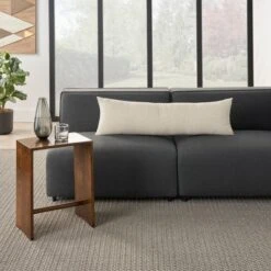 12"x40" Oversized Life Styles Woven Cotton Grid Indoor Lumbar Throw Pillow Beige - Mina Victory -Mina Comfort Outlet Store GUEST 3e6ef895 5de9 44b1 ade5 5214486b2069