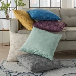 Life Styles Erased Velvet Throw Pillow - Mina Victory -Mina Comfort Outlet Store GUEST 41fb8cf8 f0fd 4855 a198 1723e27f87f5