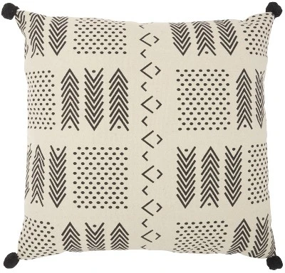 Mina Victory Life Styles Small Arrows & Dots Ivory/Black Throw Pillow 5 Mina Victory Life Styles Small Arrows & Dots Ivory/Black Throw Pillow - Image 5