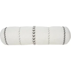 6"x20" Oversize Life Styles Braided Striped Cylinder Throw Pillow - Mina Victory -Mina Comfort Outlet Store GUEST 4595328f 214c 4c12 b5d2 a5a8d87248e7