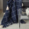 50"x60" Woven Check With Tassels Throw Blanket - Mina Victory