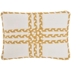 14"x20" Oversize Criss Cross Braids Lumbar Throw Pillow - Mina Victory -Mina Comfort Outlet Store GUEST 47e89253 7b4f 4270 82bb 0fe9d679e4dc