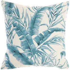 18"x18" Reversible Indoor/Outdoor Banana Leaf And Chevron Print Square Throw Pillow - Mina Victory 17 18"x18" Reversible Indoor/Outdoor Banana Leaf And Chevron Print Square Throw Pillow - Mina Victory -Mina Comfort Outlet Store GUEST 4a107dd0 cc69 4850 86ab 8f13760bfc69