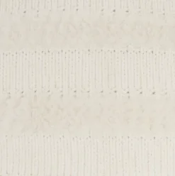 Mina Victory Faux Fur Knit Stripes 20" X 20" Ivory Indoor Throw Pillow -Mina Comfort Outlet Store GUEST 4d115e80 8d8e 4905 9c47 78e397311f1c