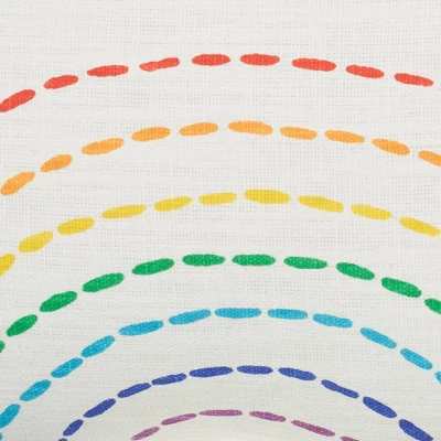 12"x20" Oversize Rainbow With Tassels Lumbar Throw Pillow - Mina Victory 4 12"x20" Oversize Rainbow With Tassels Lumbar Throw Pillow - Mina Victory - Image 4