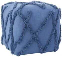 Mina Victory Life Styles Tufted Abstract Diamond 16X16X16 Indoor Pouf -Mina Comfort Outlet Store GUEST 558ba42c 8665 49c4 9813 edcac50a844c