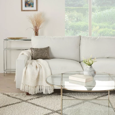 10"x14" Luminescence Fully Beaded Lumbar Throw Pillow - Mina Victory 3 10"x14" Luminescence Fully Beaded Lumbar Throw Pillow - Mina Victory - Image 3