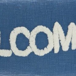 12"x21" Oversize Life Styles 'Welcome' Tufted Lumbar Throw Pillow - Mina Victory -Mina Comfort Outlet Store GUEST 5640034b bdca 4d64 9e00 df8b4efea83f
