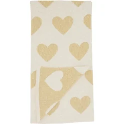 Mina Victory Plush Lines Metallic Hearts 30" X 40" Indoor Throw Blanket -Mina Comfort Outlet Store GUEST 584e5a2a a2af 448d bbe2 163035f94605