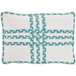 14"x20" Oversize Criss Cross Braids Lumbar Throw Pillow - Mina Victory -Mina Comfort Outlet Store GUEST 5b7f8b9b 50be 449b be8e be1074a28dc5
