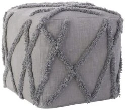 Mina Victory Life Styles Tufted Abstract Diamond 16X16X16 Indoor Pouf -Mina Comfort Outlet Store GUEST 6244ef05 a96b 4990 be0a 4c627b284684