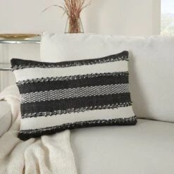 Woven Striped And Dots Indoor/Outdoor Throw Pillow - Mina Victory -Mina Comfort Outlet Store GUEST 62a2a895 6ba6 428f a4a5 e01938f34075