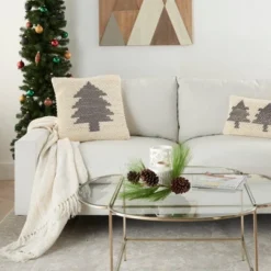 20"x20" Oversize Christmas Tree Loops Square Throw Pillow Ivory/Gray - Mina Victory 8 20"x20" Oversize Christmas Tree Loops Square Throw Pillow Ivory/Gray - Mina Victory -Mina Comfort Outlet Store GUEST 6e930a70 384e 4242 8b22 6f2582391004