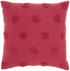 Mina Victory Life Styles Tufted Dots Solid Indoor Throw Pillow 18x18 -Mina Comfort Outlet Store GUEST 76508480 9c1a 4bfa afc4 04470ef09e77