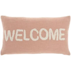 12"x21" Oversize Life Styles 'Welcome' Tufted Lumbar Throw Pillow - Mina Victory -Mina Comfort Outlet Store GUEST 7abaa68f 641b 47e6 aec7 ccf697bddd72