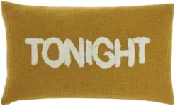 Mina Victory Life Styles Tonight Reversible Not Tonight Tufted Text 14" X 24" Indoor Throw Pillow -Mina Comfort Outlet Store GUEST 7d41f5d9 b8d4 433d 888c 7dbb7a01eb75