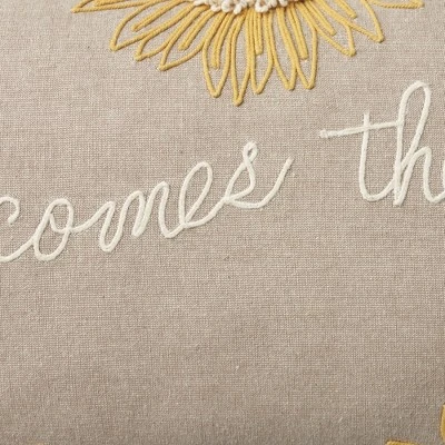 Mina Victory Life Styles Here Comes The Sun 12" X 24" Natural Indoor Pillow Cover 3 Mina Victory Life Styles Here Comes The Sun 12" X 24" Natural Indoor Pillow Cover - Image 3