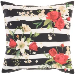 Reversible Indoor/Outdoor Rose And Zebra Print Throw Pillow Black/White - Mina Victory 15 Reversible Indoor/Outdoor Rose And Zebra Print Throw Pillow Black/White - Mina Victory -Mina Comfort Outlet Store GUEST 82a99029 76c9 4ff2 9ea1 a19261aa1767