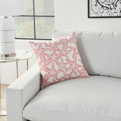 18"x18" Reversible Indoor/Outdoor Starfish And Wave Square Throw Pillow - Mina Victory 5 18"x18" Reversible Indoor/Outdoor Starfish And Wave Square Throw Pillow - Mina Victory - Image 5