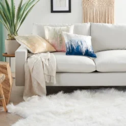 18"x18" Sofia Ombre Met Sequins Square Throw Pillow - Mina Victory