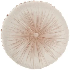Sofia Pin Tuck Velvet Round Floor Cushion - Mina Victory -Mina Comfort Outlet Store GUEST 87bdff81 77a2 4085 868d 7fbcdf9745b3