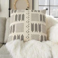 Mina Victory Life Styles Small Arrows & Dots Ivory/Black Throw Pillow 9 Mina Victory Life Styles Small Arrows & Dots Ivory/Black Throw Pillow -Mina Comfort Outlet Store GUEST 8af71072 2231 43c0 8380 eb5833431258