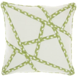 18"x18" Woven Braided Geometric Outdoors Square Throw Pillow - Mina Victory -Mina Comfort Outlet Store GUEST 8b294a06 f829 49e8 8c4c 194b827f6e45
