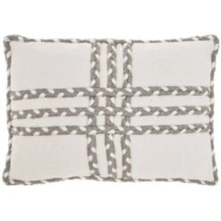 14"x20" Oversize Criss Cross Braids Lumbar Throw Pillow - Mina Victory -Mina Comfort Outlet Store GUEST 91b7e2a0 12e4 491d 8728 f91c0b5f86c7